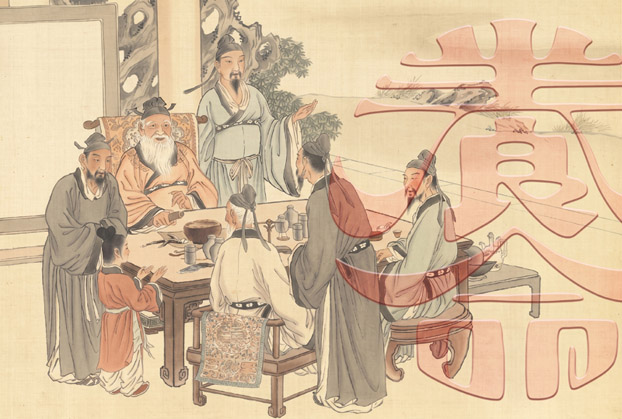 生薬調合の伝統絵画